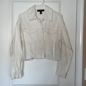 Forever 21 White Corduroy Jacket